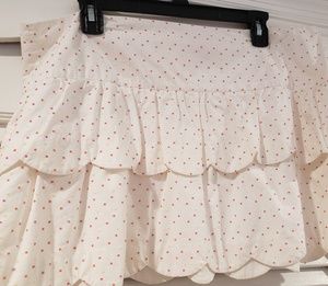 Lilly Pulitzer White polka dot scalloped skirt